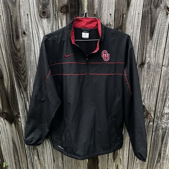 Nike OU Oklahoma Sooners Storm-Fit Windbreaker Full Zip Jacket Official Medium - Picture 2 of 16